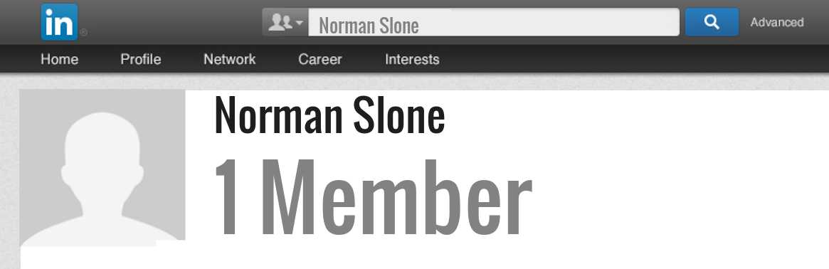 Norman Slone linkedin profile