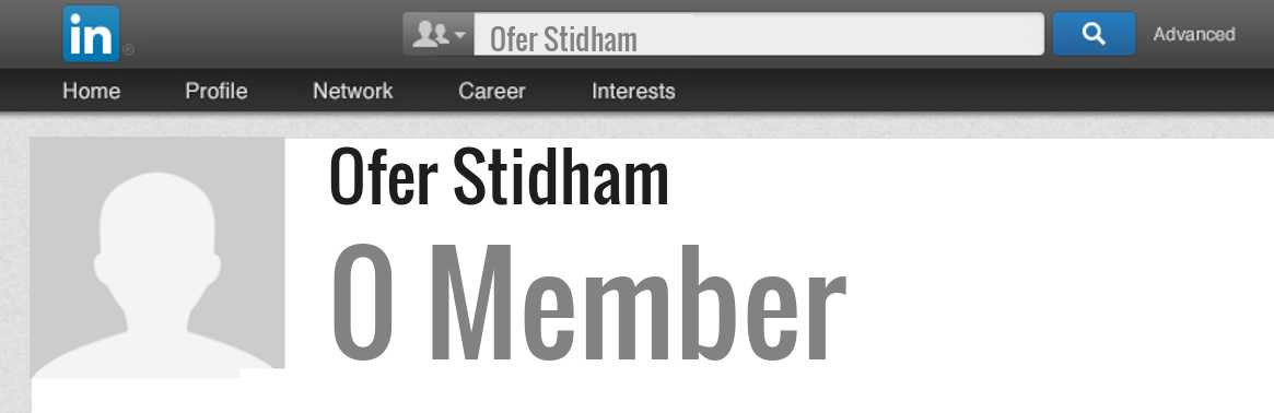 Ofer Stidham linkedin profile