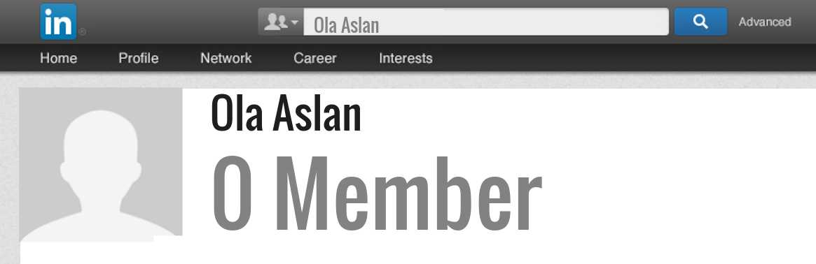 Ola Aslan linkedin profile