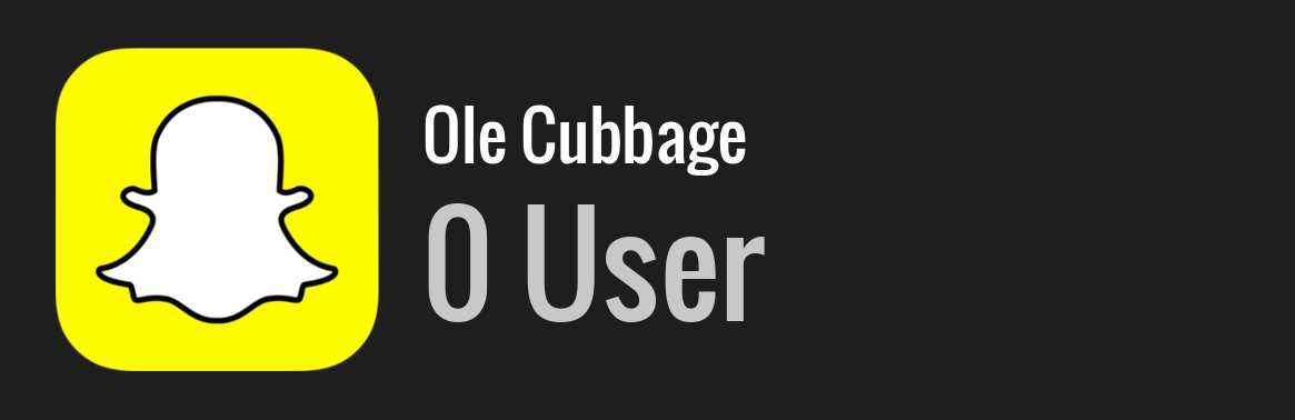 Ole Cubbage snapchat