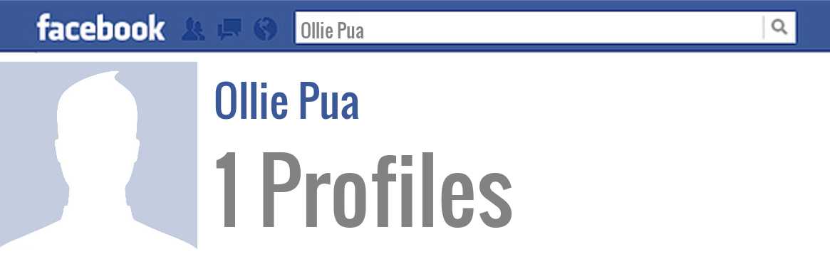Ollie Pua facebook profiles
