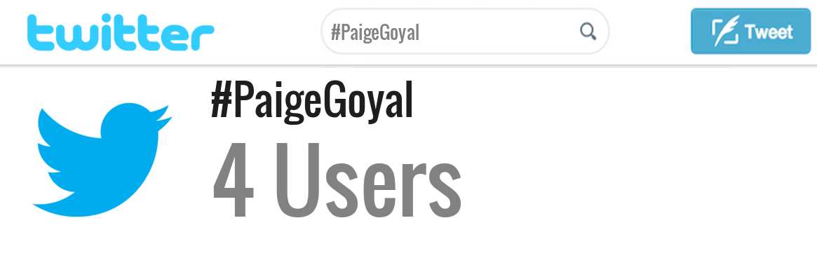 Paige Goyal twitter account