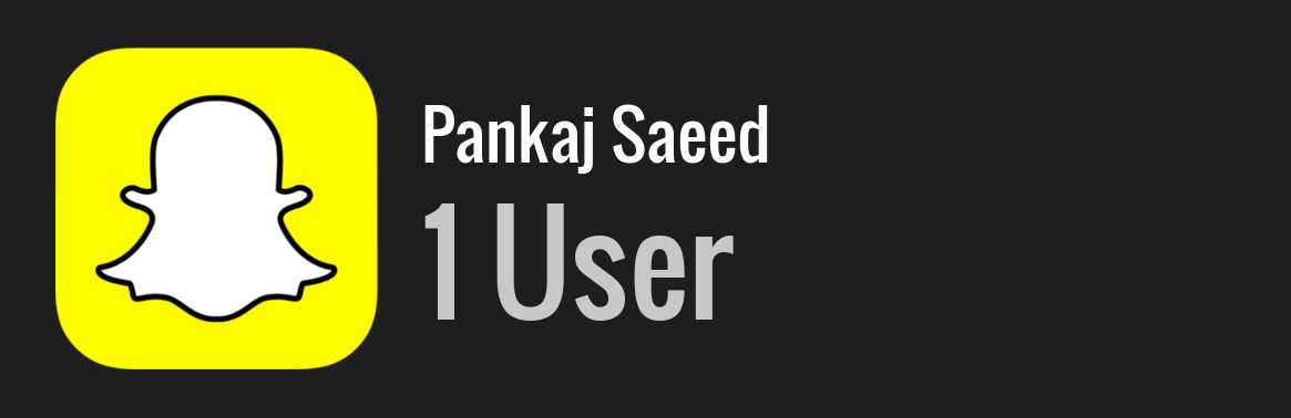 Pankaj Saeed snapchat