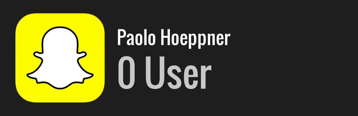 Paolo Hoeppner snapchat