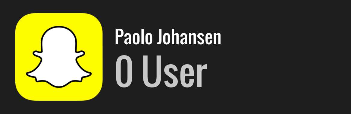 Paolo Johansen snapchat