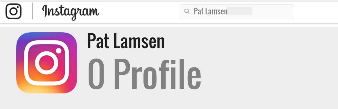 Pat Lamsen instagram account