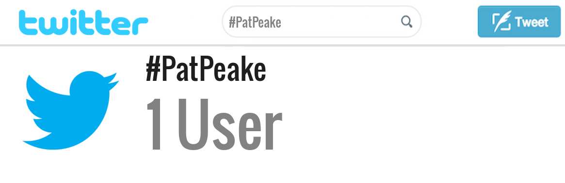 Pat Peake twitter account
