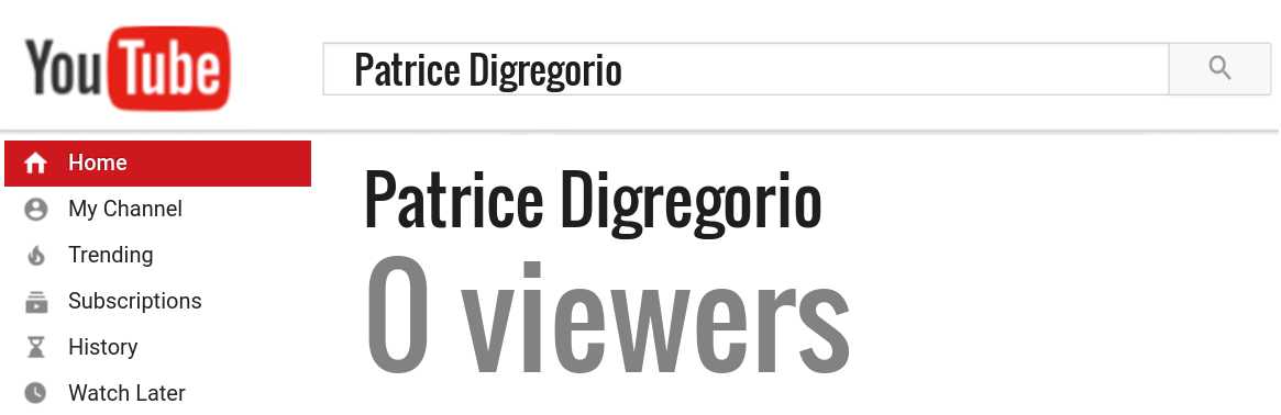 Patrice Digregorio youtube subscribers
