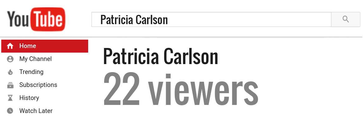 Patricia Carlson youtube subscribers