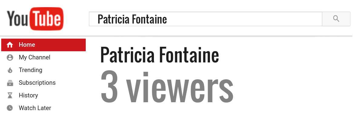 Patricia Fontaine youtube subscribers