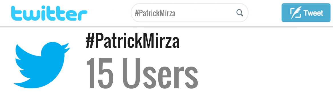 Patrick Mirza twitter account