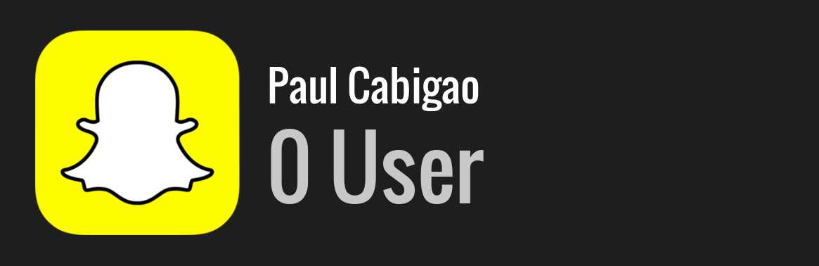 Paul Cabigao snapchat