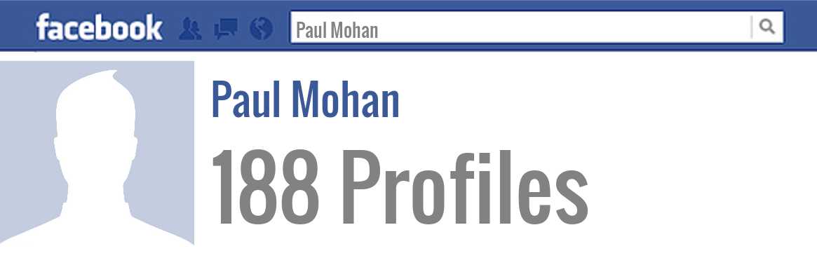 Paul Mohan facebook profiles