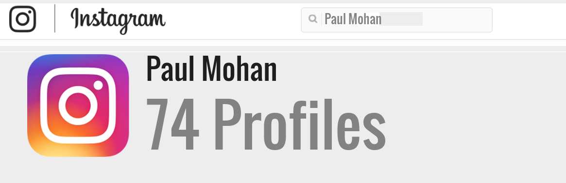 Paul Mohan instagram account