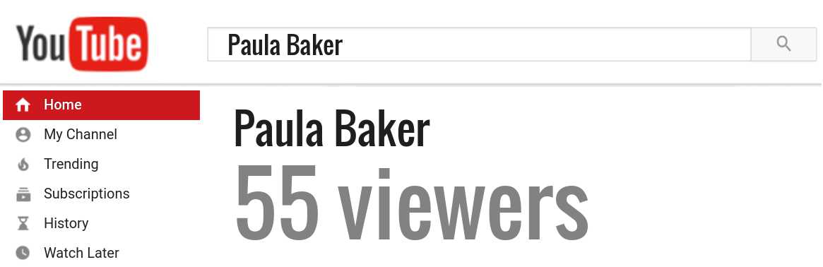Paula Baker youtube subscribers