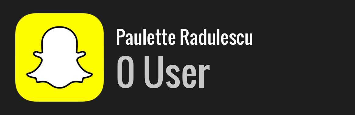Paulette Radulescu snapchat