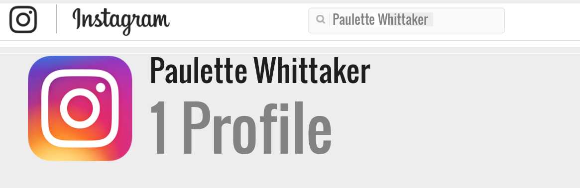Paulette Whittaker instagram account