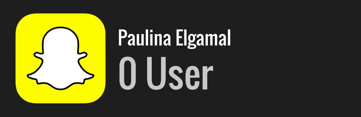 Paulina Elgamal snapchat