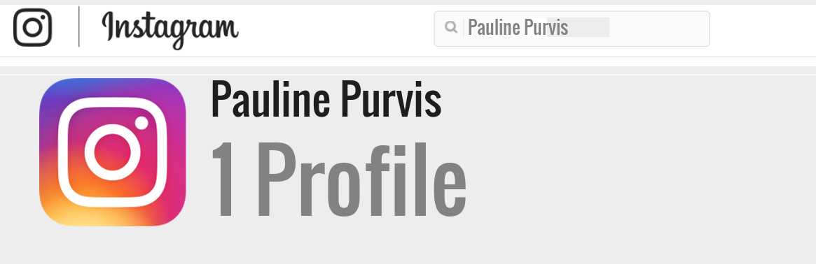 Pauline Purvis instagram account