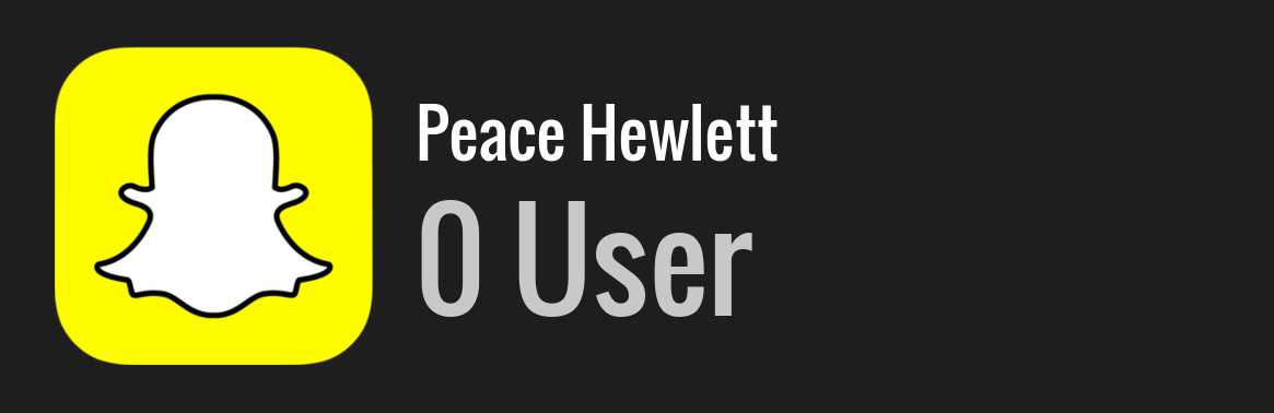 Peace Hewlett snapchat