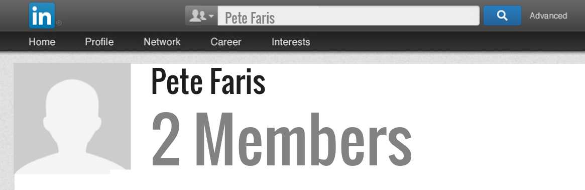 Pete Faris linkedin profile