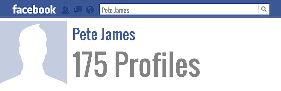 Pete James facebook profiles