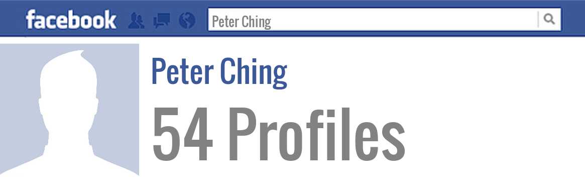 Peter Ching facebook profiles