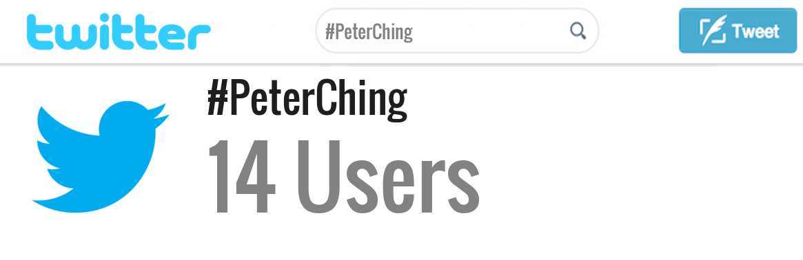 Peter Ching twitter account