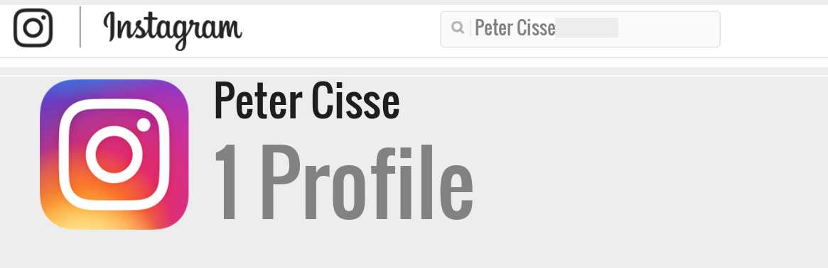 Peter Cisse instagram account