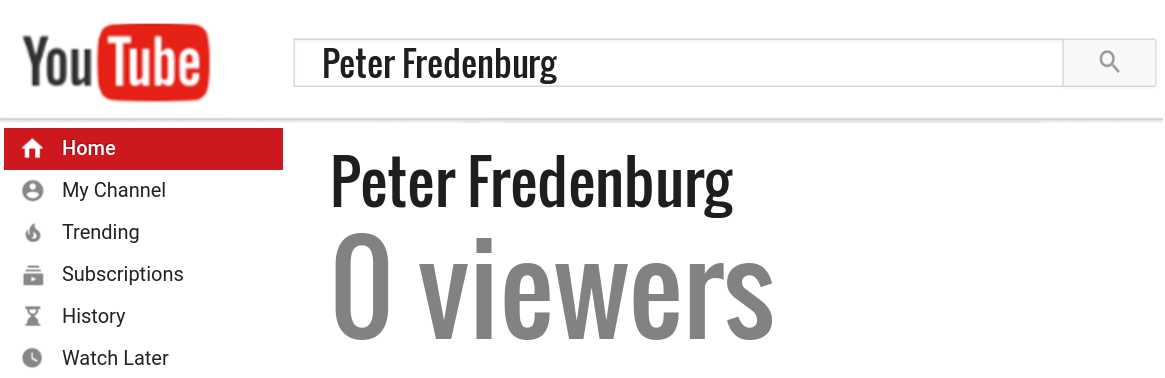 Peter Fredenburg youtube subscribers