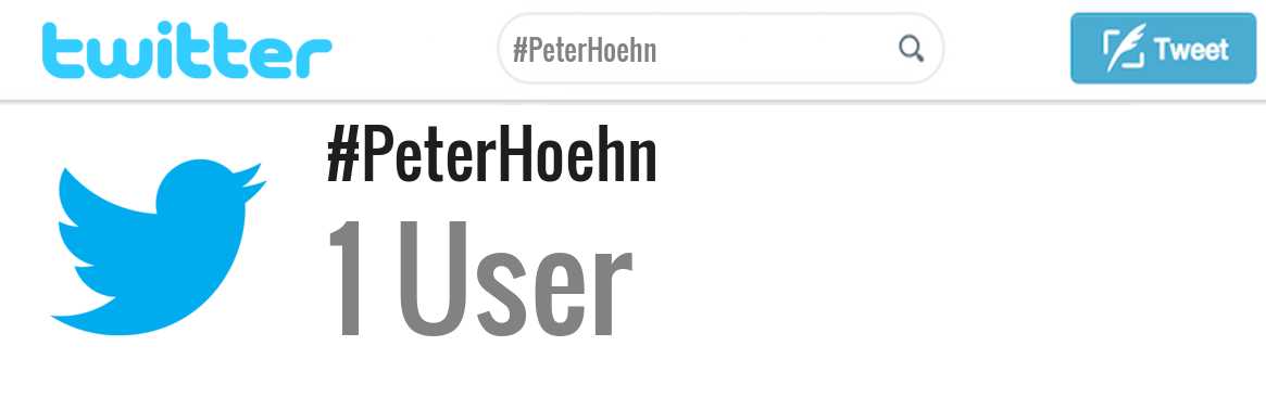 Peter Hoehn twitter account