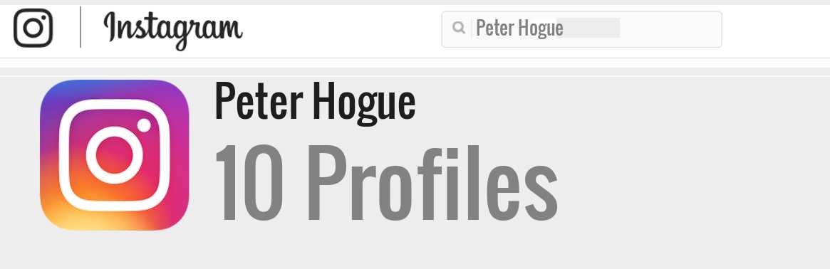 Peter Hogue instagram account