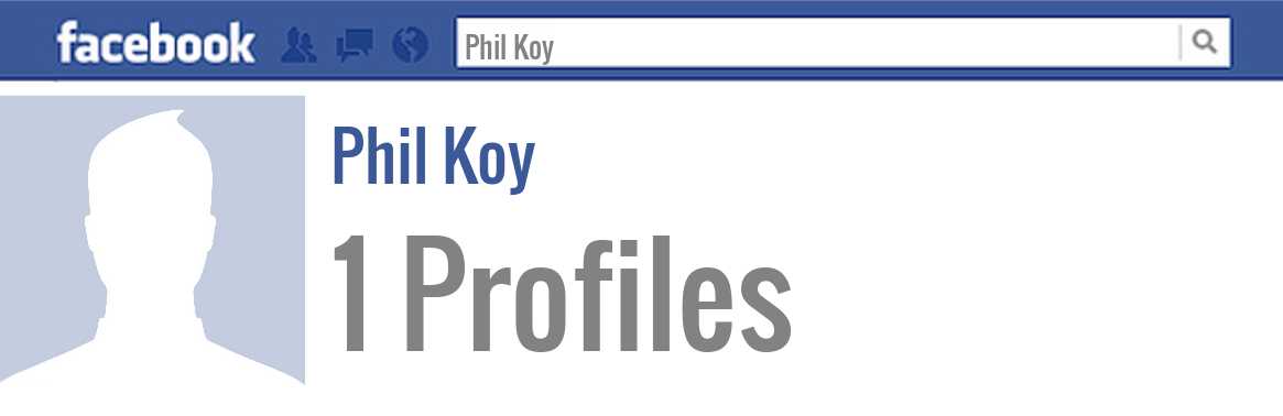 Phil Koy facebook profiles
