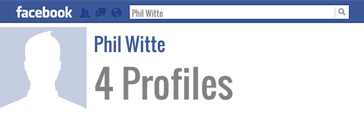 Phil Witte facebook profiles
