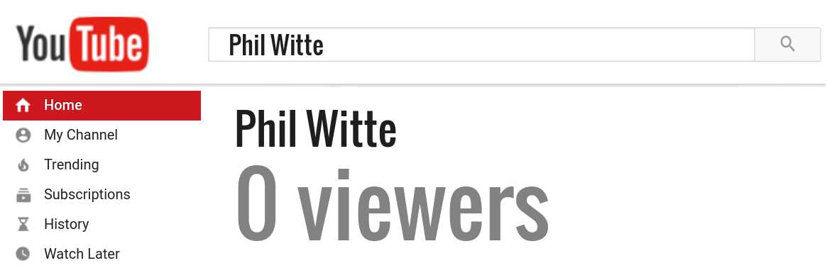 Phil Witte youtube subscribers