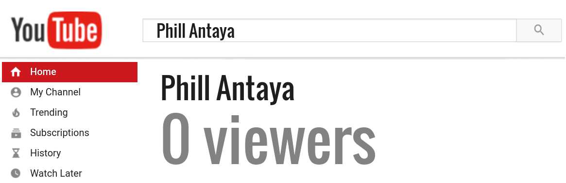 Phill Antaya youtube subscribers