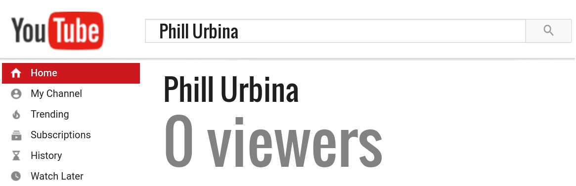 Phill Urbina youtube subscribers
