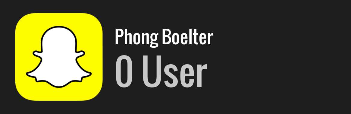 Phong Boelter snapchat