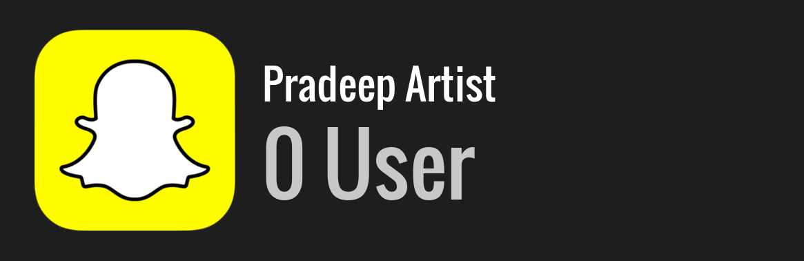 Pradeep Artist snapchat