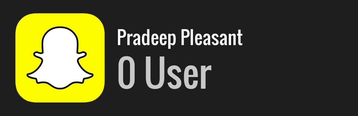 Pradeep Pleasant snapchat