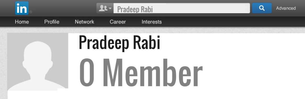 Pradeep Rabi linkedin profile