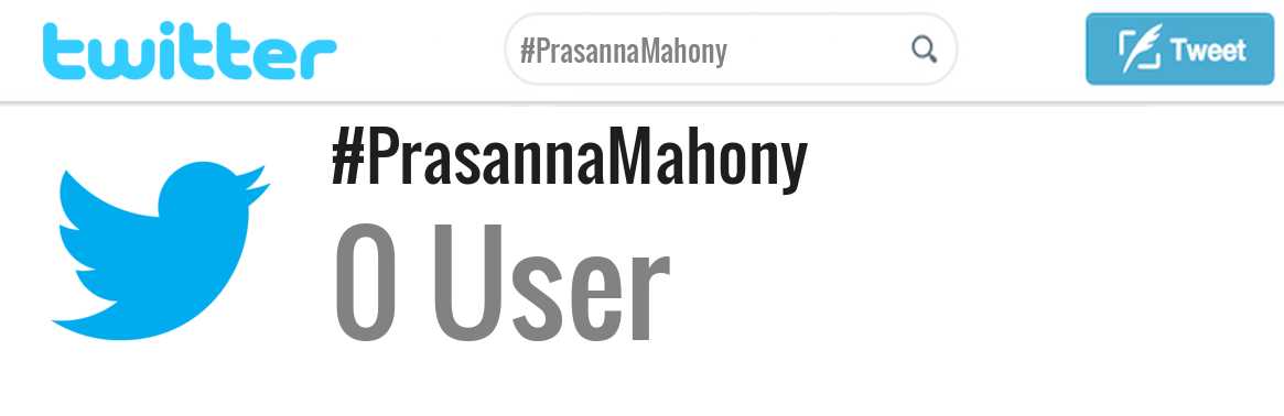 Prasanna Mahony twitter account