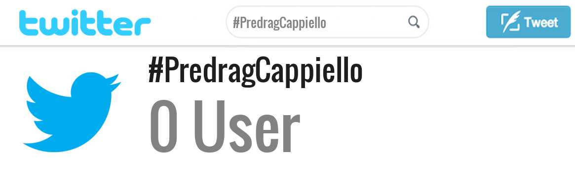 Predrag Cappiello twitter account