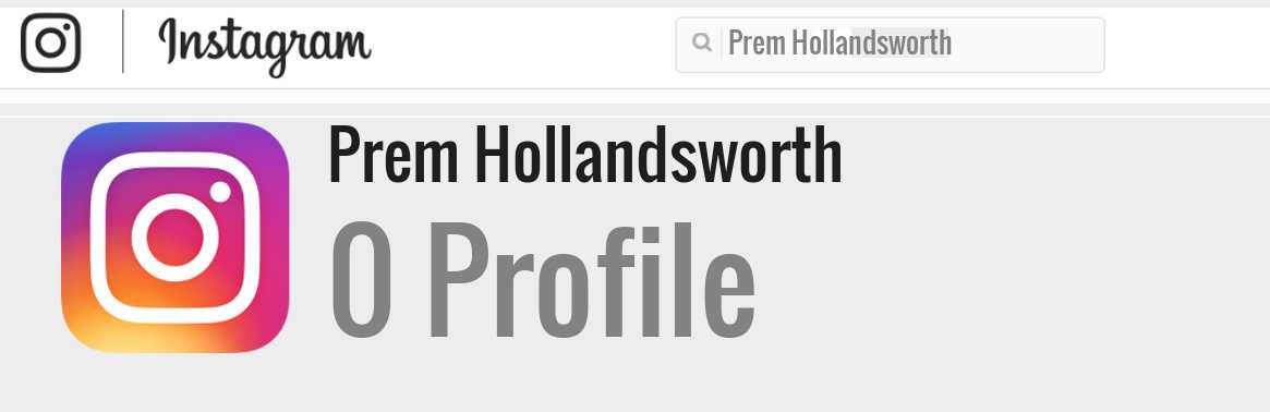 Prem Hollandsworth instagram account