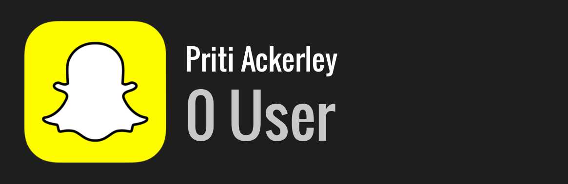 Priti Ackerley snapchat