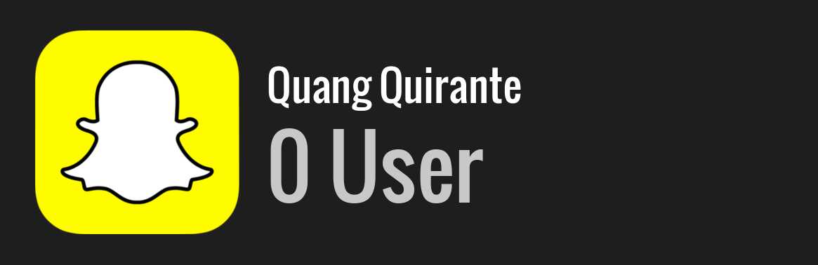 Quang Quirante snapchat