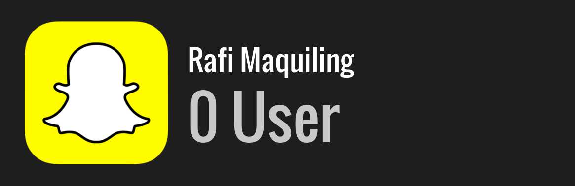 Rafi Maquiling snapchat