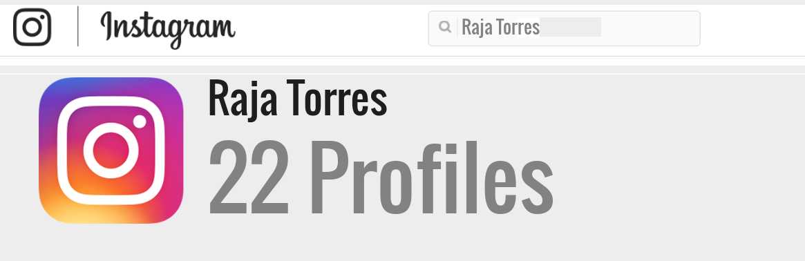 Raja Torres instagram account