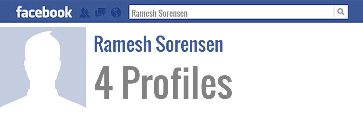 Ramesh Sorensen facebook profiles
