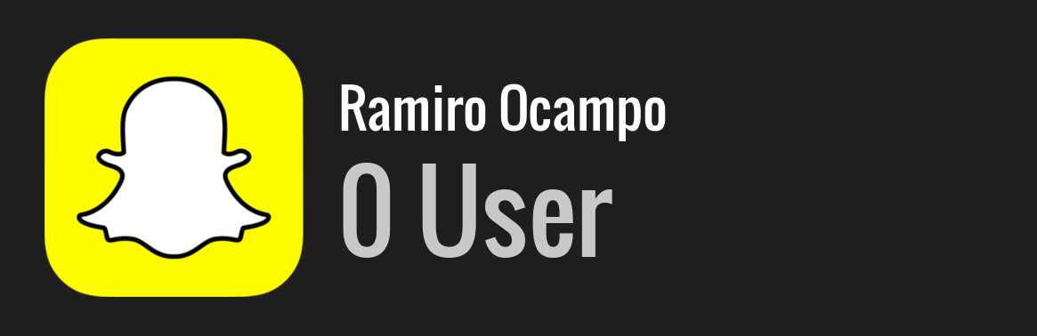 Ramiro Ocampo snapchat